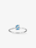 Bague en or blanc 9ct et topaze 412-63