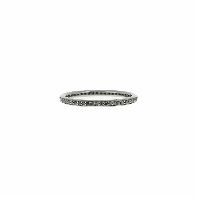 Alliance Mini tour complet serti noire en or blanc et diamants