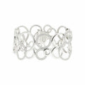 Bracelet manchette Tourbillon en or blanc et diamants