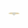 Bague Mini bicolore cœur en or rose, or blanc et diamants