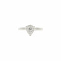 Bague Illusion Poire en or blanc