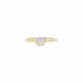 Bague Mini bicolore coussin en or rose, or blanc et diamants