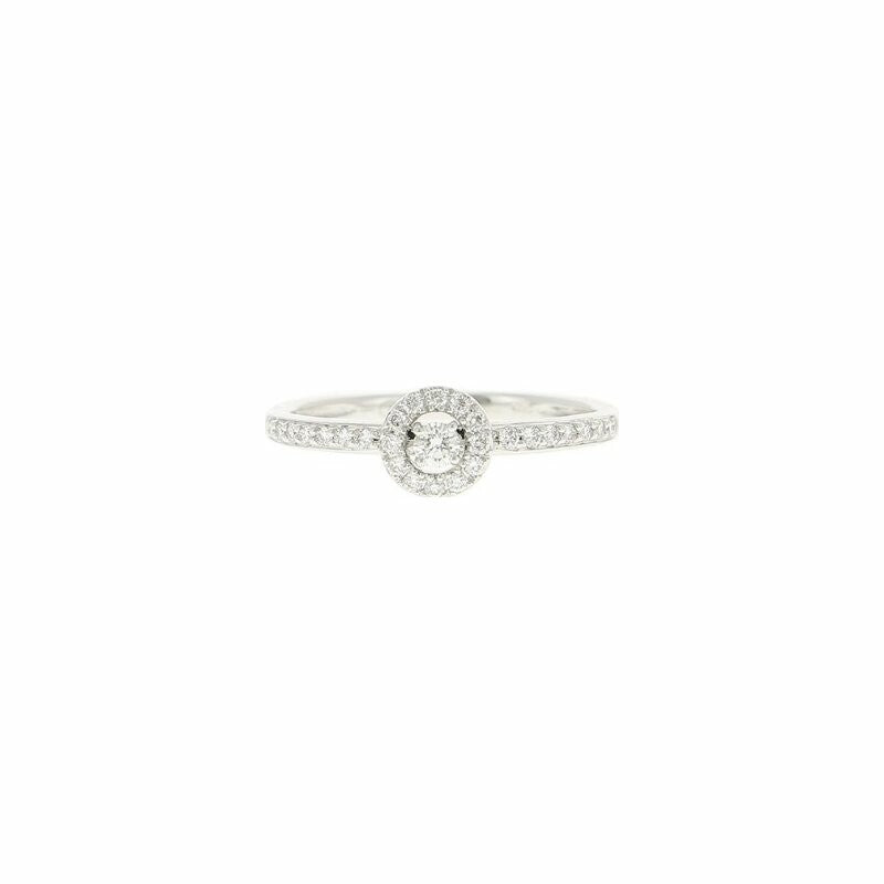 Bague Mini Rond en or blanc et diamants