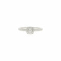 Bague Mini Coussin en or blanc et diamants