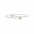 Bracelet Double Poire serti en or blanc et diamants