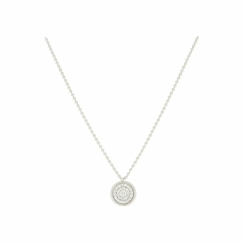 Collier Les Perlées pastille en or blanc et diamants