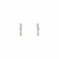 Boucles d'oreilles créoles liens serti en or blanc et diamants