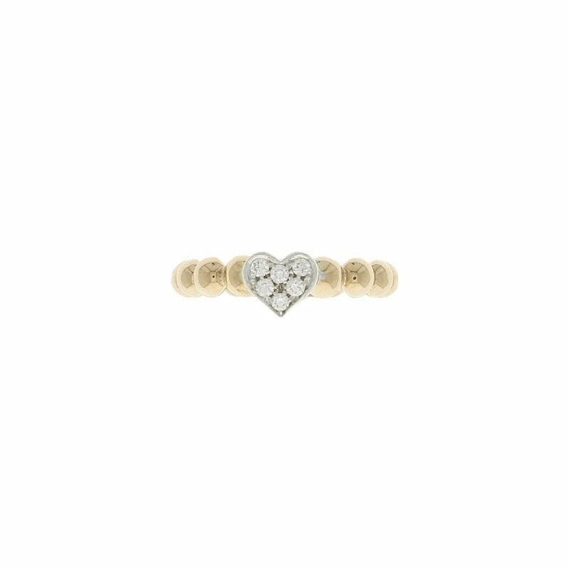 Bague Les Perlées Cœur en or blanc et diamants