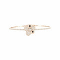 Bracelet Fleur en or rose et diamants, moyen modèle