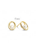 Boucles d'oreilles Maureen en or 18ct et perle d'eau douce CA387
