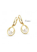 Boucles d'oreilles Maureen en or 18ct et perle d'eau douce CA388