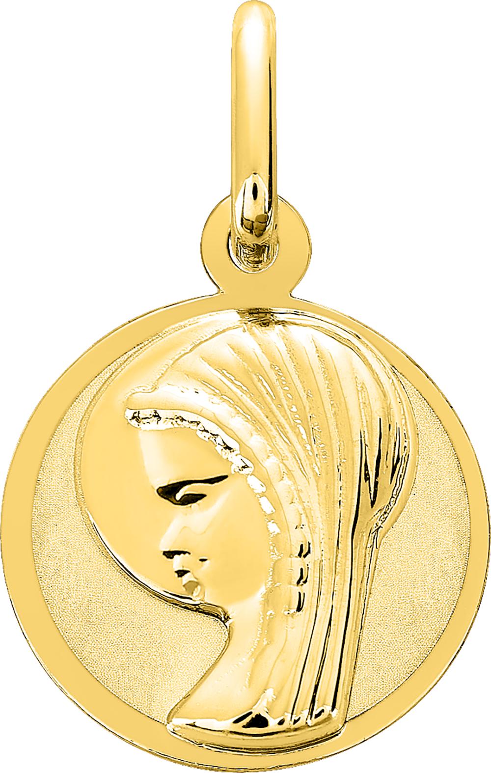 Médaille Vierge Marie en or jaune 18ct 360-357