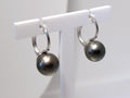 Boucles d'oreilles en or blanc 18ct et perles de Tahiti 383-70
