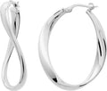 Créoles en or blanc 18ct 381-57