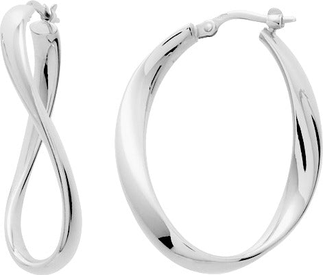 Créoles en or blanc 18ct 381-57