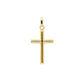 Pendentif Croix bombée en or jaune 18ct 369-340