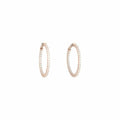 Boucles d'oreilles créoles serti Intérieur/Extérieur en or rose et diamants