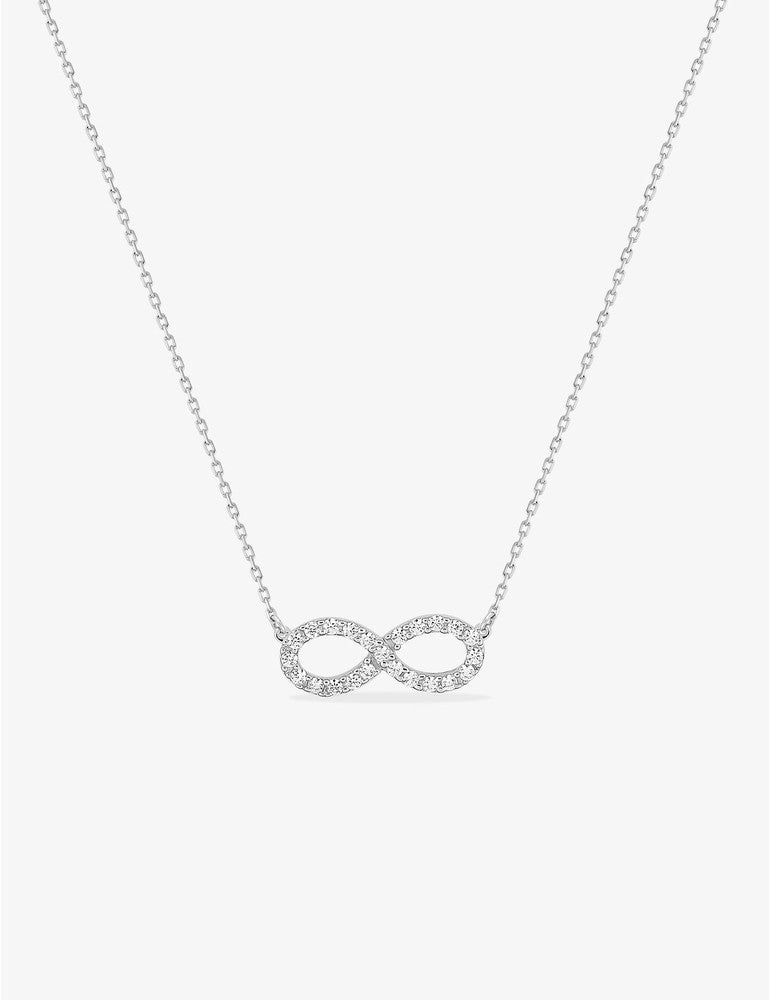 Collier infini en or blanc 9ct 454-58