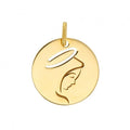 Médaille vierge avec auréole en or jaune 9ct 460-158