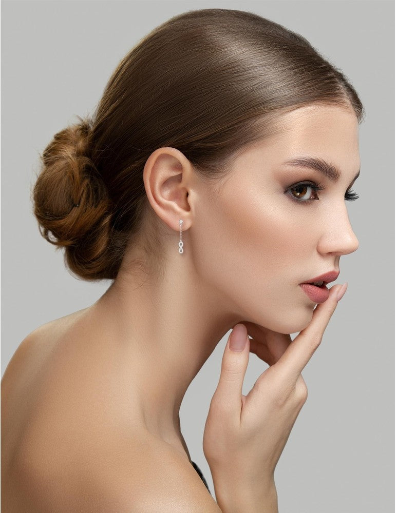 Boucles d'oreilles en or blanc 9 ct 483-76