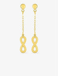 Boucles d'oreilles infini en or jaune 9ct 482-106