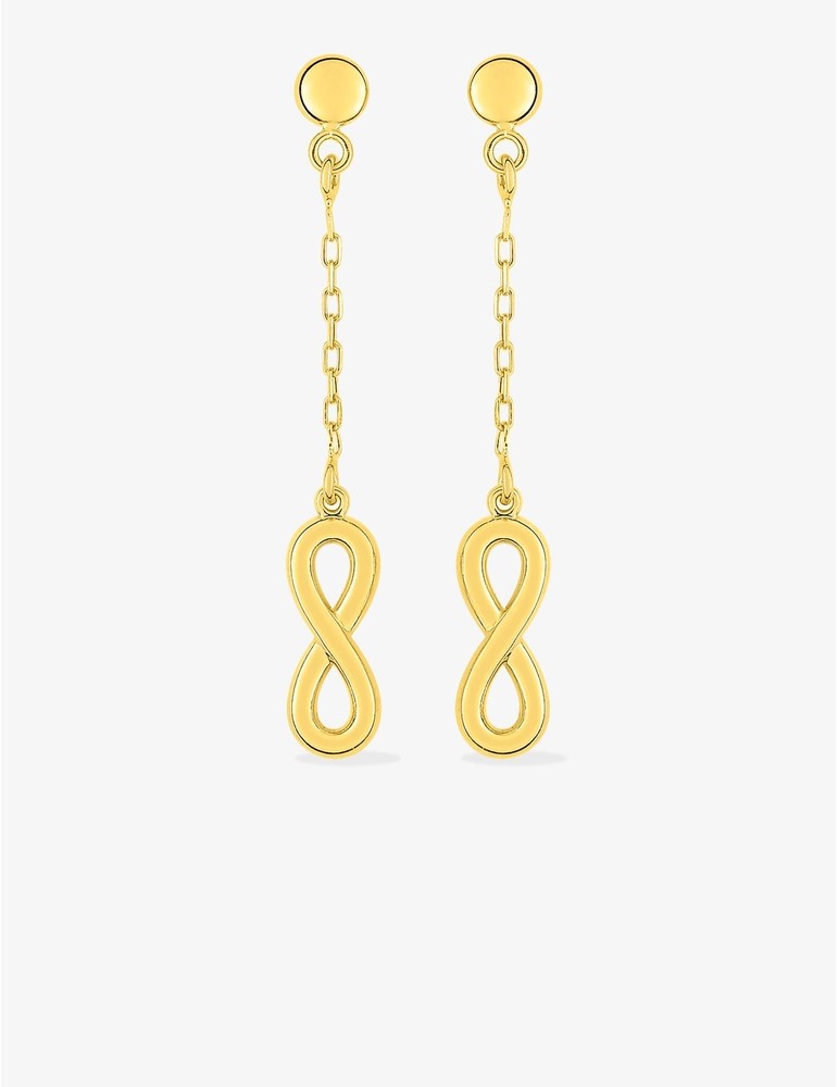 Boucles d'oreilles infini en or jaune 9ct 482-106