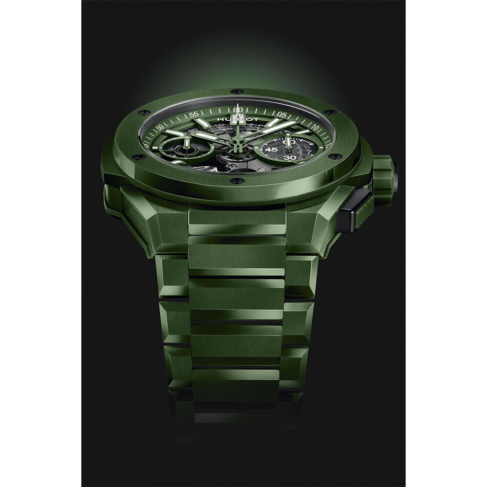 Edition limitée            Montre Hublot Big Bang Integrated green ceramic, édition limitée 42mm