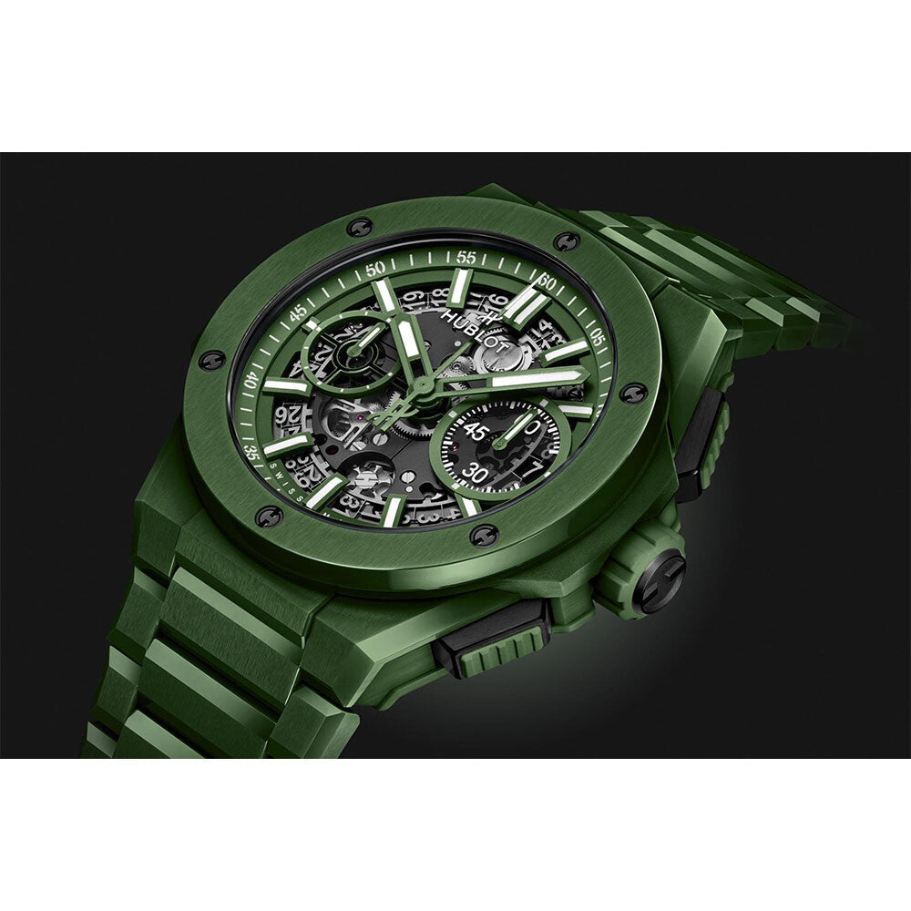 Edition limitée            Montre Hublot Big Bang Integrated green ceramic, édition limitée 42mm