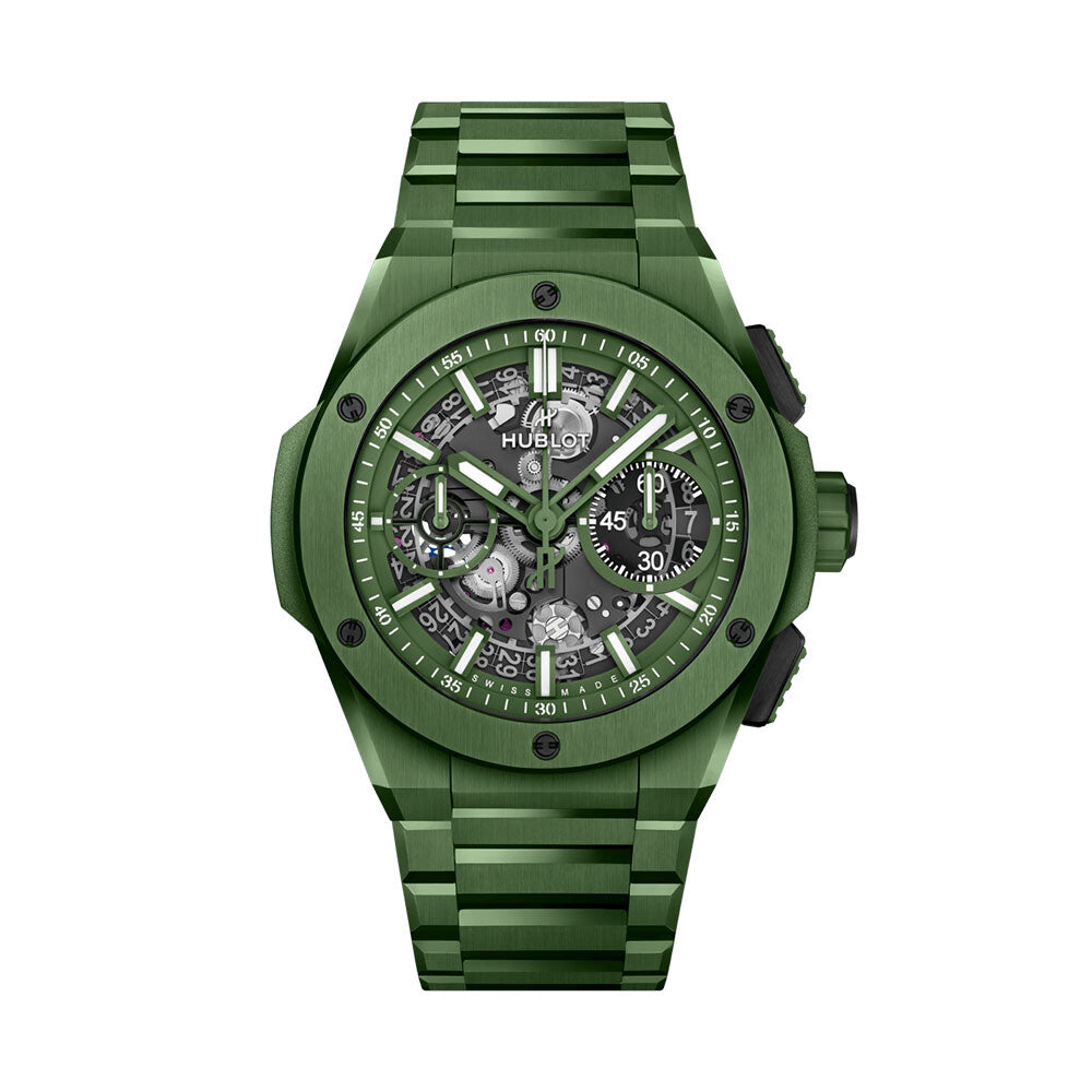 Edition limitée            Montre Hublot Big Bang Integrated green ceramic, édition limitée 42mm
