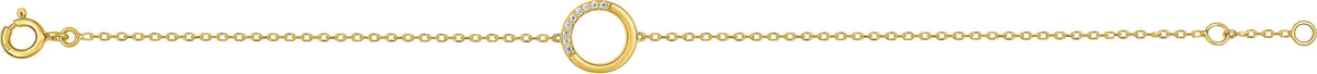 Bracelet en or jaune 9ct et zirconiums