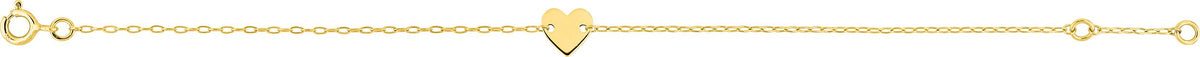 Bracelet coeur en or jaune 9ct 440-58