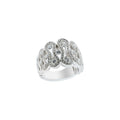 Bague en or blanc et diamants