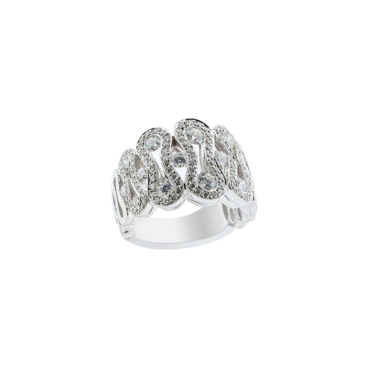 Bague en or blanc et diamants