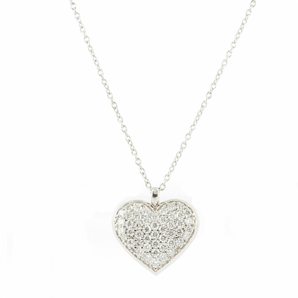 Collier Cœur en or blanc et diamants