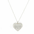 Collier Cœur en or blanc et diamants