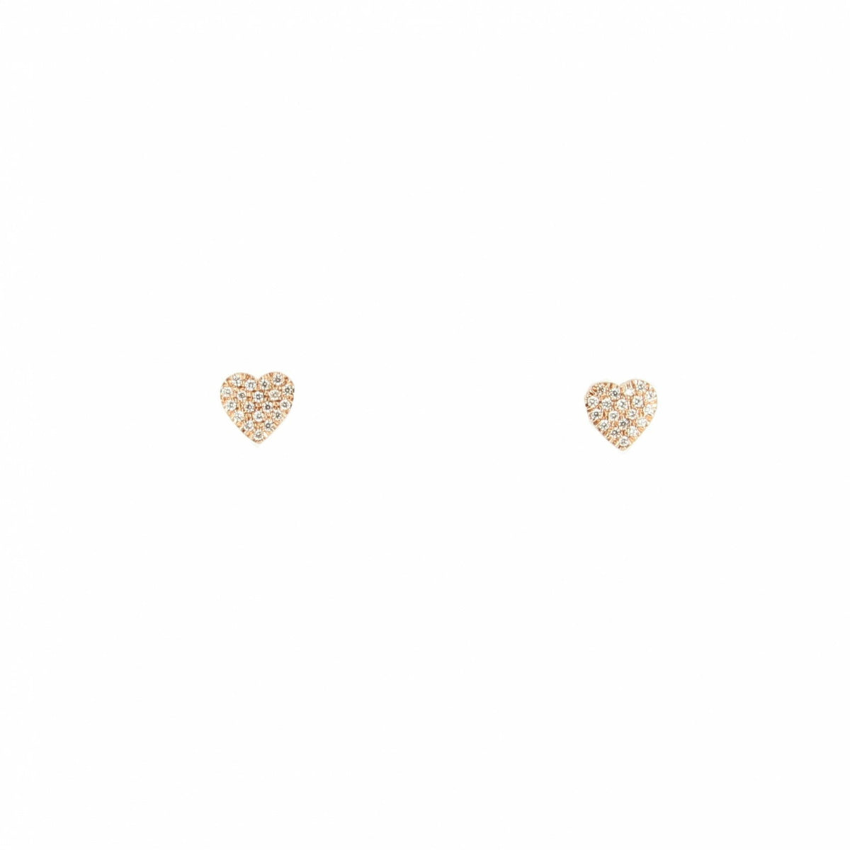 Boucles d'oreilles Coeurs en Or rose et diamants