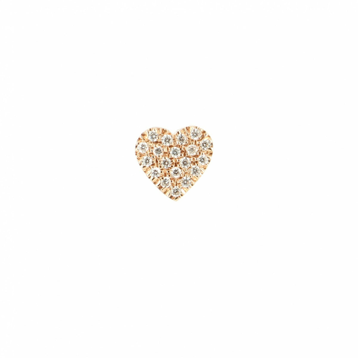Boucles d'oreilles Coeurs en Or rose et diamants