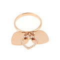 Bague Pampilles 3 Cœurs en or rose et diamants