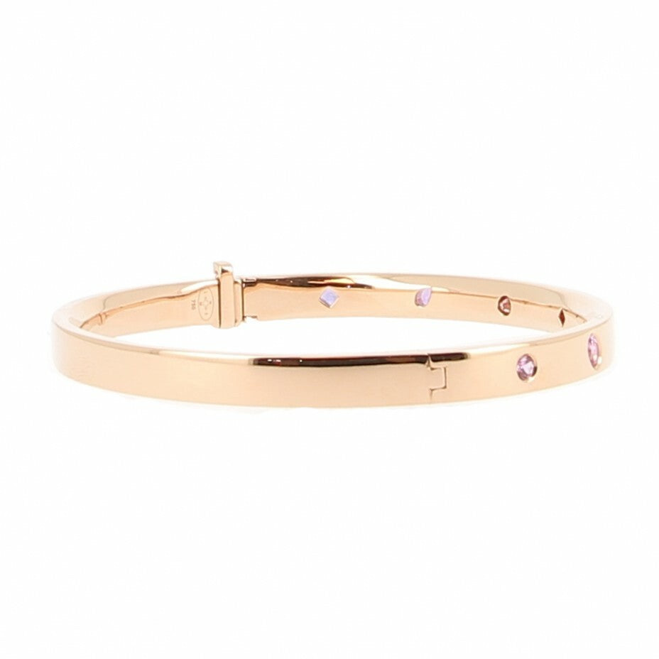 Jonc en Or Rose et Saphir
