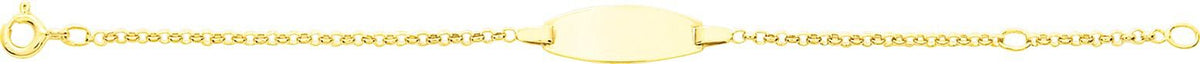 Gourmette en or 9ct plaque ovale 446J241
