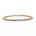 Ligne diamants en or rose