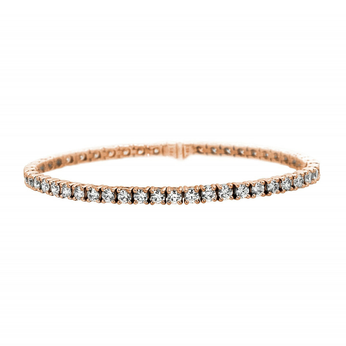 Ligne diamants en or rose