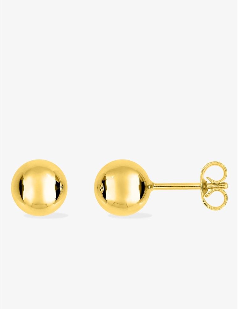 Boucles d'oreilles boules 7mm en or jaune 9 ct 484-126