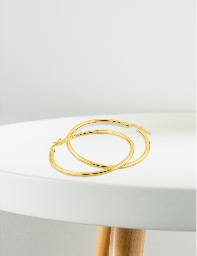 Créoles en or jaune 9ct 40mm 481-13