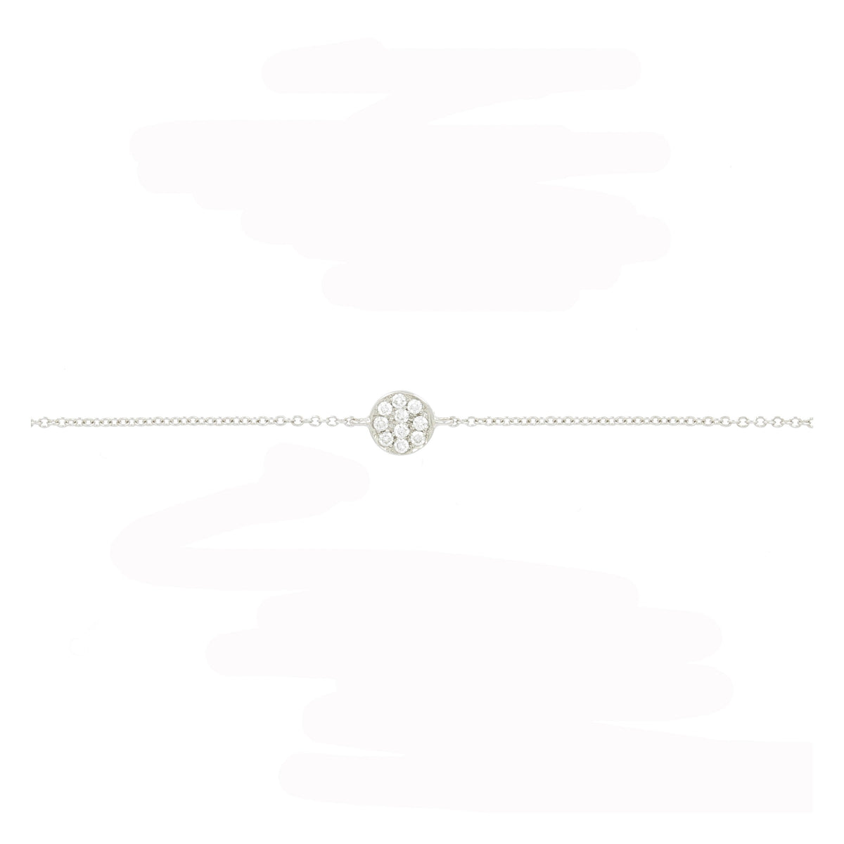 Bracelet or blanc puce serti diamants