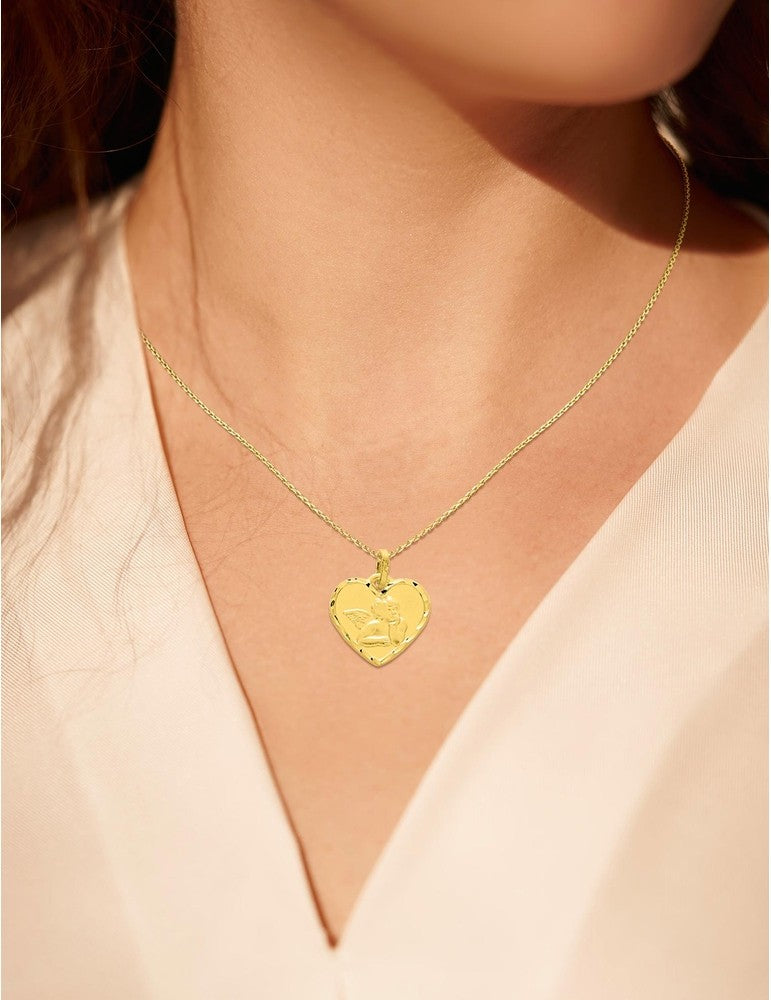 Pendentif ange coeur en or 9ct 469-234
