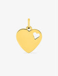 Coeur à graver + coeur ajouré en or jaune 9ct 469-322