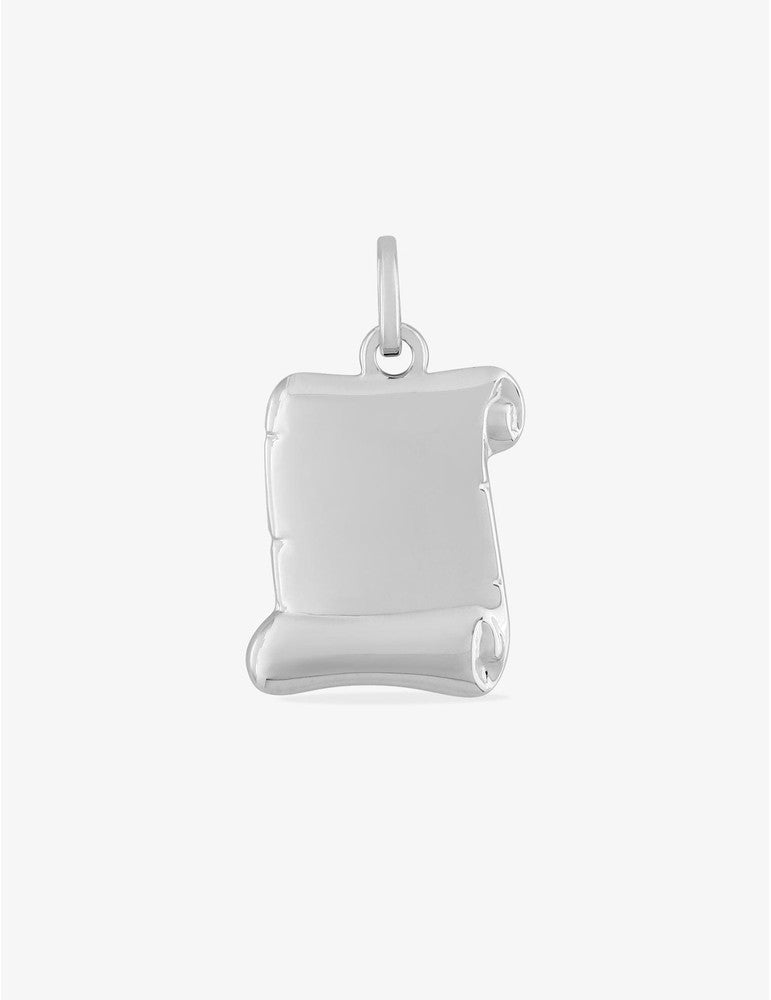 Pendentif parchemin en or blanc 9ct 469-326
