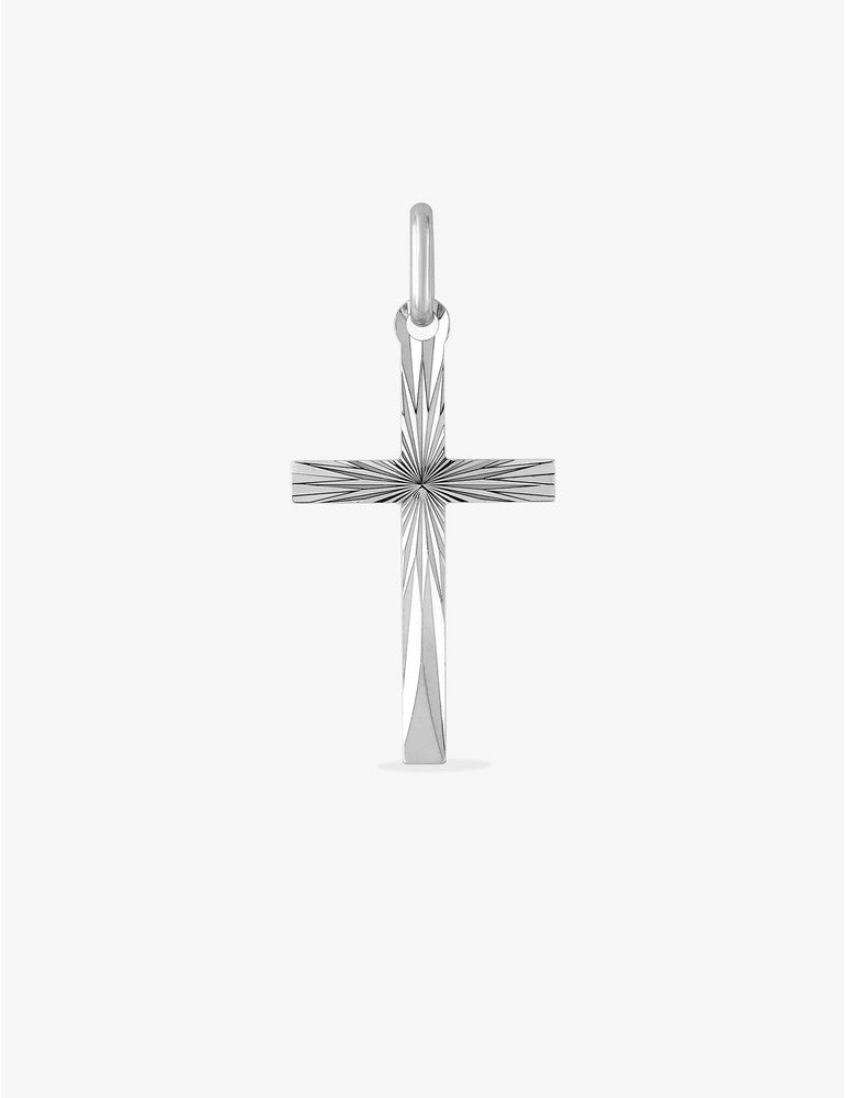 Pendentif Croix en or blanc 9ct 461-73