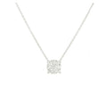 Collier Illusion Rond en or blanc et diamants